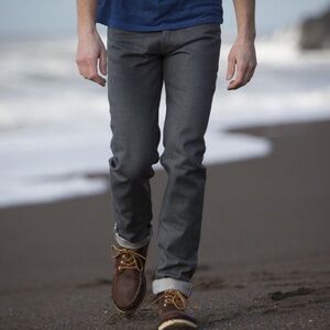 Gustin Charcoal Slim Men's Jeans THE SLATE JAPANESE SELVEDGE DENIM JEANS